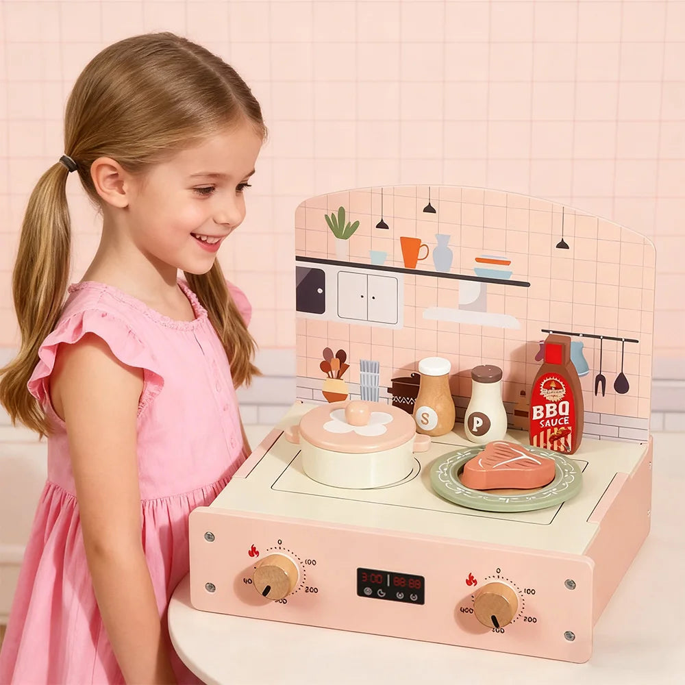 Koka rotaļu virtuve BBQ