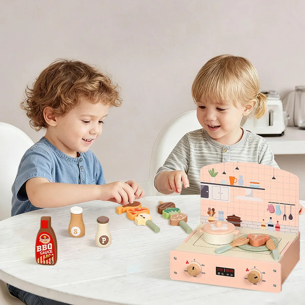 Koka rotaļu virtuve BBQ